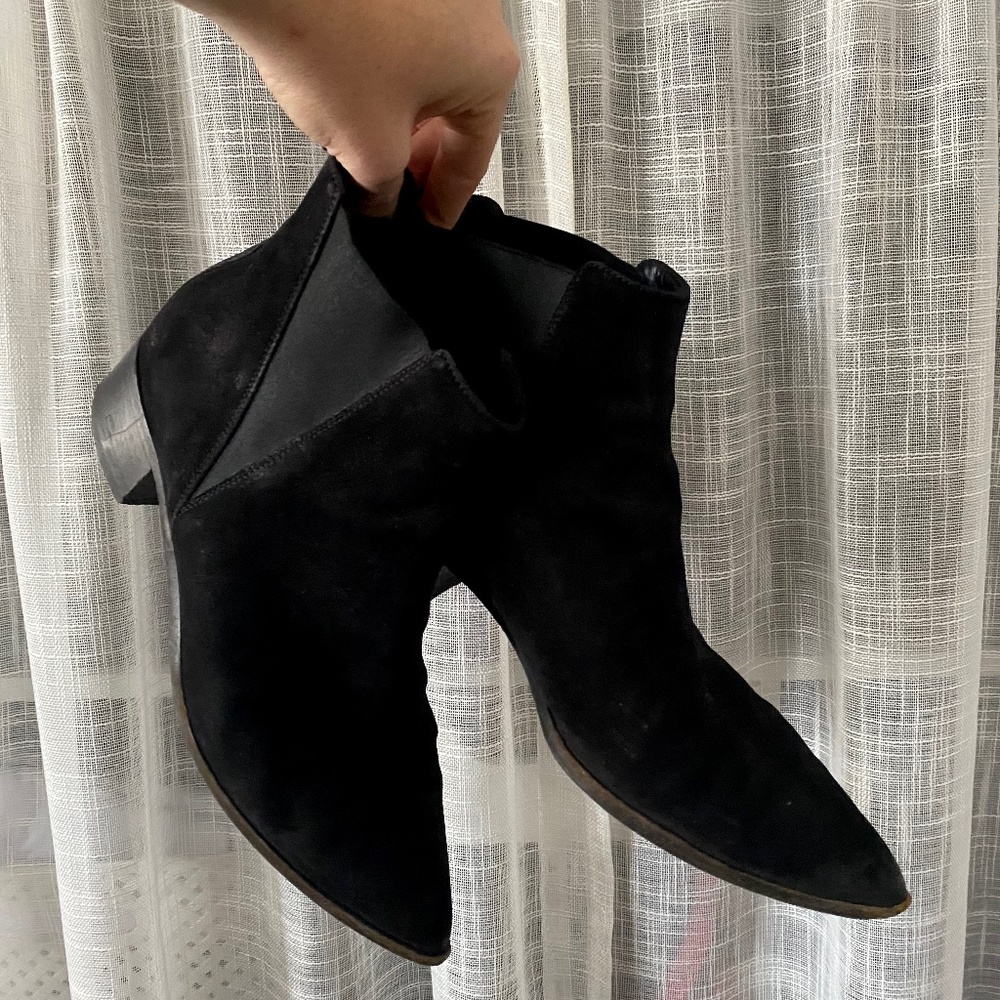 Suede Acne Studio low heel boots